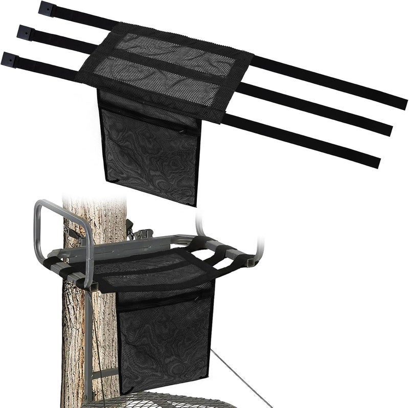 Mofuiry Universal Tree Stand Seat Replacement with Pocket, 16 X 12Inch Lightweight Replacement Treestand Seat with Adjustable Strap Hunting Accessories Fits All Ladder Stand, Works On Climbing Treestands - Image 1